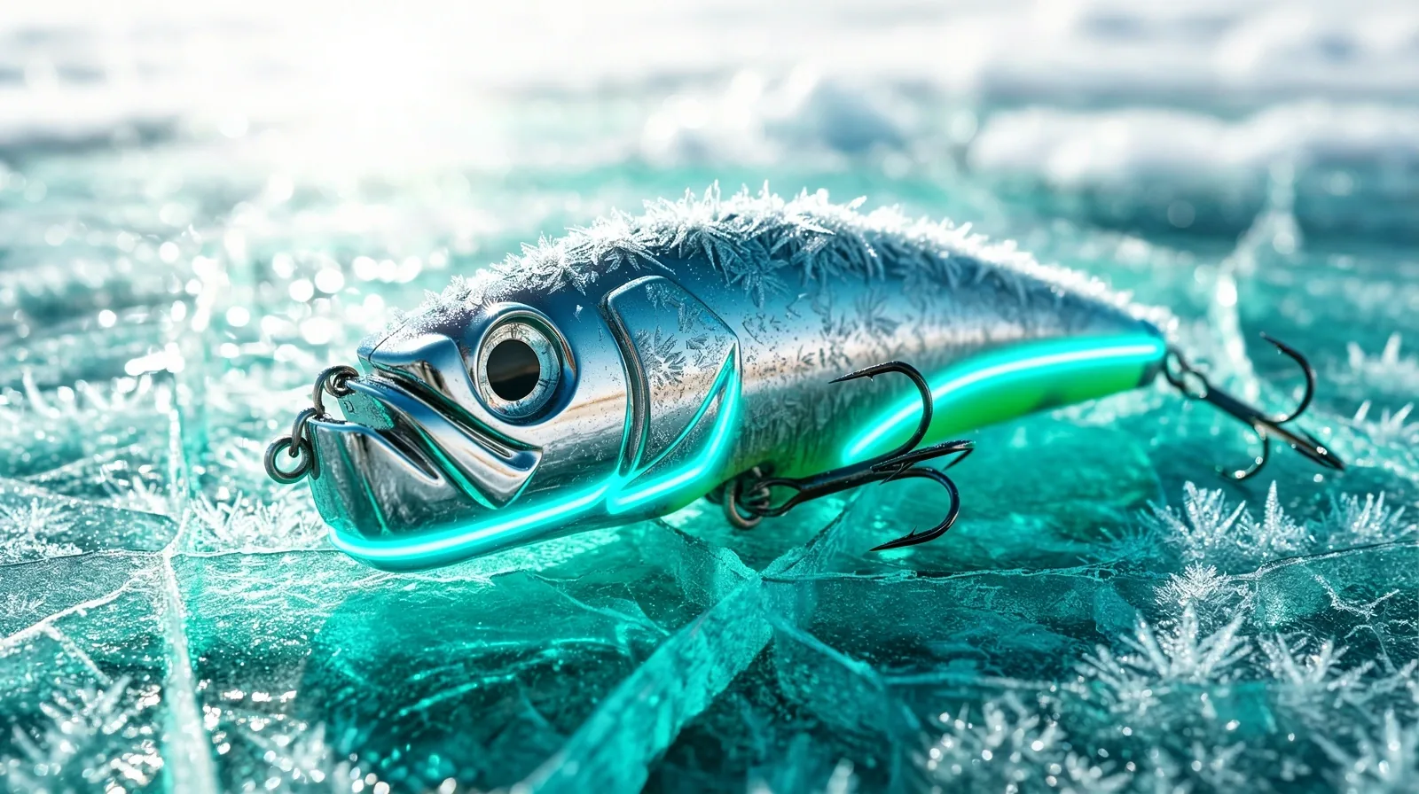 Arctic fishing equipment detail