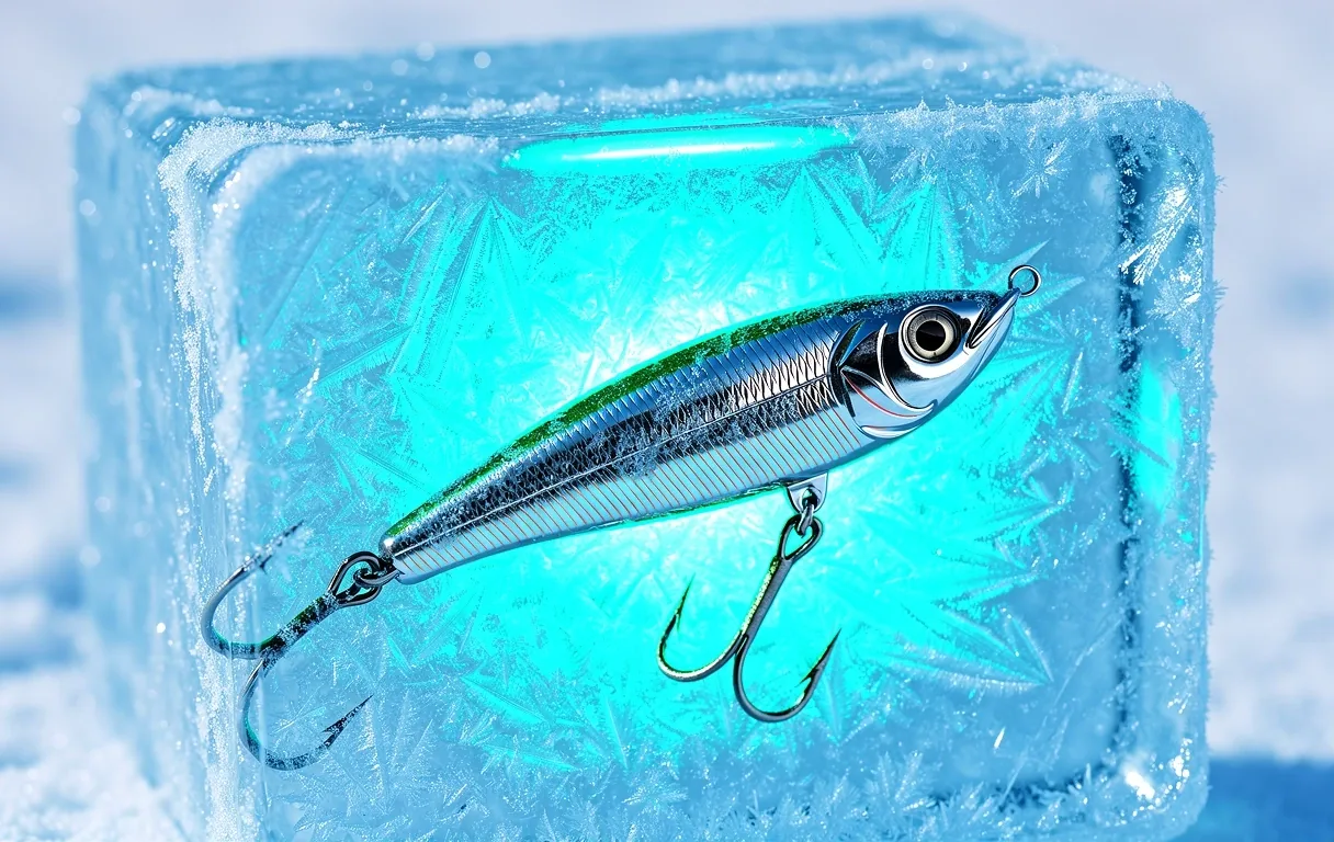Glowing cyan lure